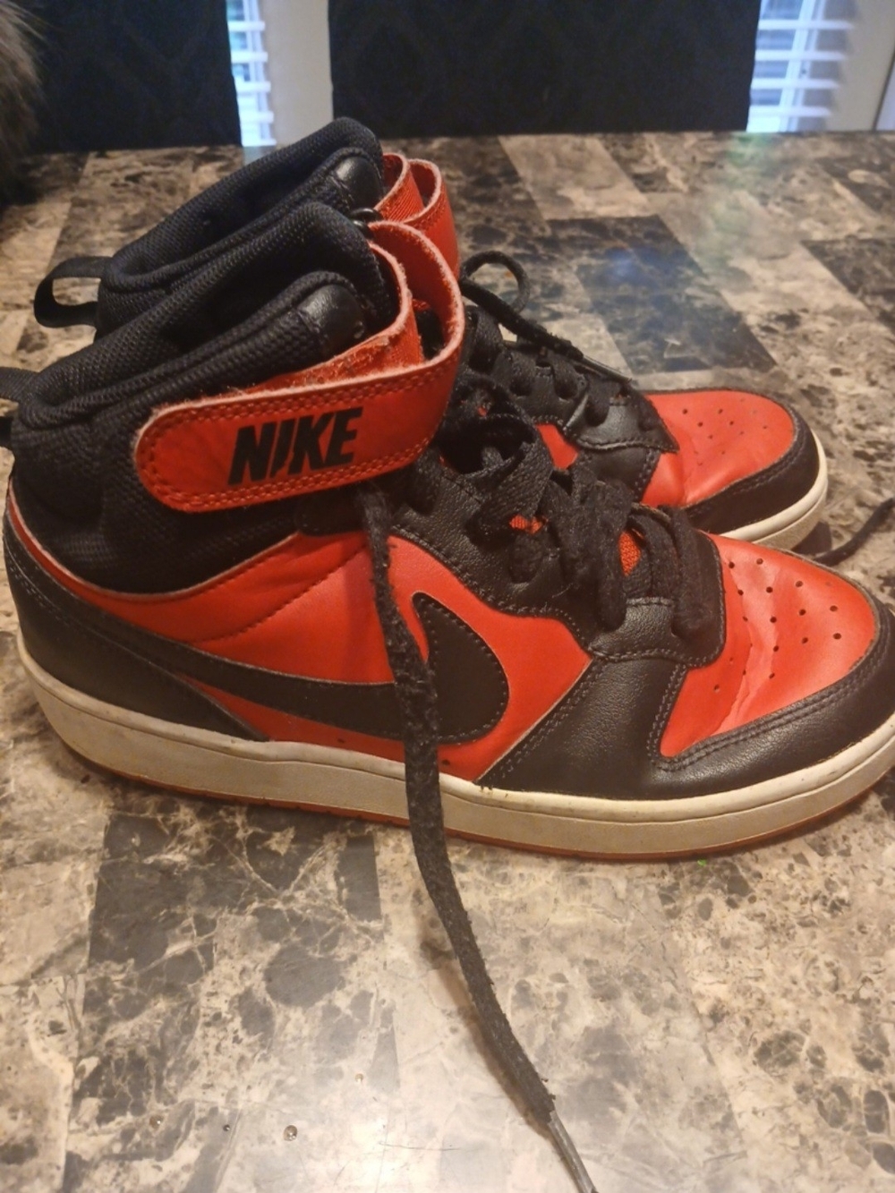 Nike Kids' Red and Black High-Top Sneakers